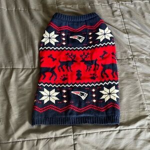 Patriots ugly sweater dog sweater